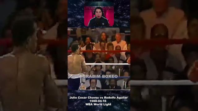 Julio Cesar Chavez en su pelea mandatoria contra el #1