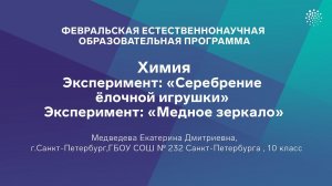 Медведева Екатерина «Серебрение елочной игрушки»