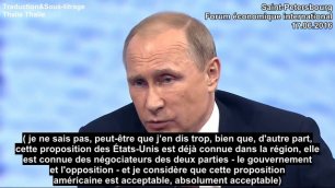  Vladimir Poutine répond aux questions de Fareed Zakaria. Forum économique de St. Petersbourg