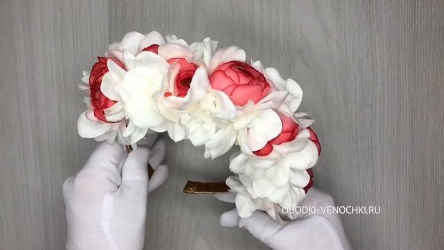 Видео обзор - ободок с цветами на голову "Палермо" смотреть онлайн