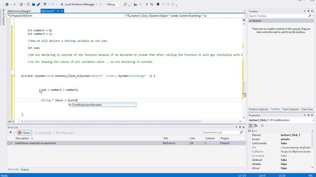 Button and Label C++ Tutorial using Visual Studio