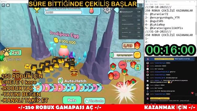 ? "250 ROBUX ÇEKİLİŞİ: 5 Şanslı Kazanan, Büyük Ödül! ? ? | Game Dreams YT