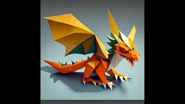 Драконы. Удивительные Оригами, которые не каждый сможет повторить, а нейросеть МОЖЕТ смотреть онлайн