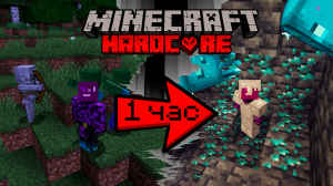 Первый раз попробовал майнкрафт хардкор и смог прожить час / First time I tried minecraft hardcore