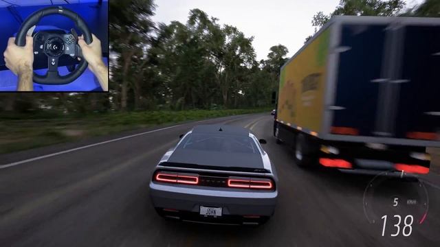 Mustang Shelby GT500 vs Dodge Challenger SRT Demon - Forza Horizon 5 | Logitech g920 gameplay смотреть онлайн