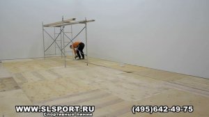 Монтаж сквош кортов.