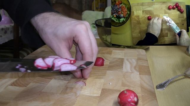 Сut demo: Working knife Х12МФ 61HRC - 42 градуса смотреть онлайн