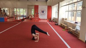 Работа со стойкой на руках в спортивной гимнастике. Основы.