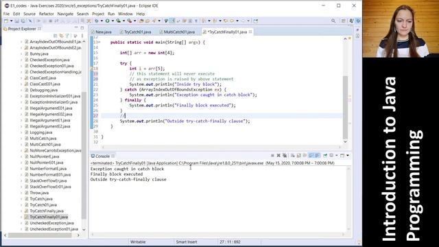 JAVA - E5 - Exceptions and Debugging - Part 3 смотреть онлайн