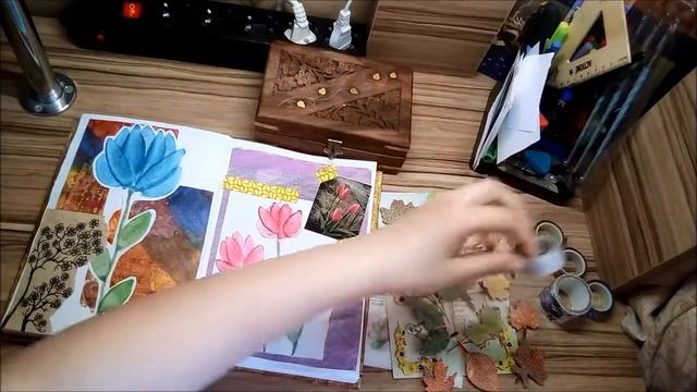 Украшаю скетчбук сделанный своими руками #6 смотреть онлайн