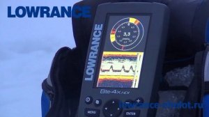 Зимняя рыбалка с эхолотом Lowrance Elite-4x HDI Ice Machine на Волге