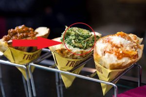 Комбинированный тост с пиццей - корейская уличная еда