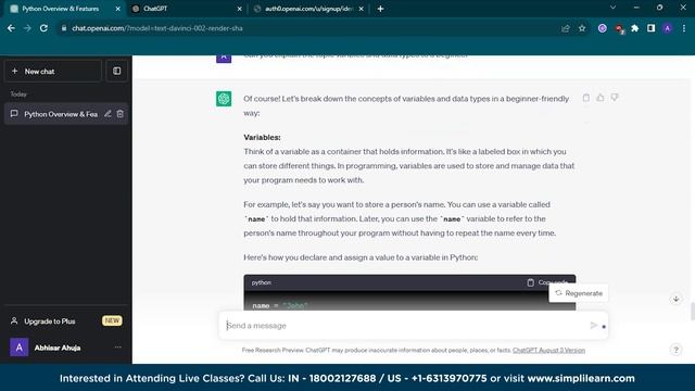 How to Learn Python Fast With ChatGPT ? | Learning Python Using ChatGPT | Learn Python | Simplilear