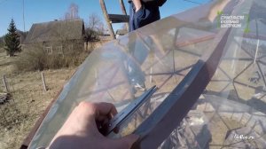 #28 Проклейка пленки Светлица  Купольная теплица