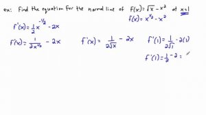 Calculus - Derivatives - normal lines - (IB Math, GCSE, A level, AP)