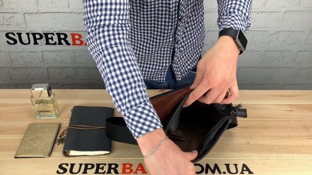 Обзор кожаной мужской сумки-мессенджера Tiding bag (70857) смотреть онлайн