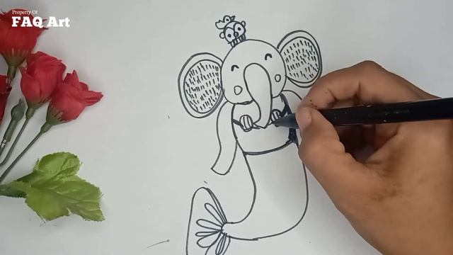 Drawing And Coloring A Mermaid Elephant | Рисование И Раскрашивание Слона-Русалки смотреть онлайн