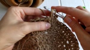 Сервировочная салфетка из джута крючком