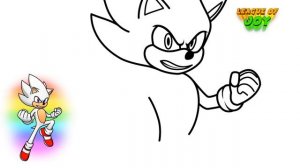 How to DRAW HYPER SONIC from The Movie - Sonic 2 Movie - Draw and Color