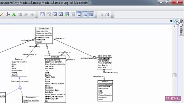 PowerDesigner User Interface R16.5 SP05