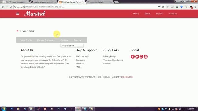 Online Matrimonial System Project in PHP
