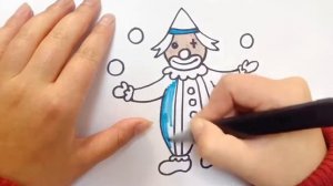 How To Draw the circus clown丨Easy Drawing Lesson For Kids-088