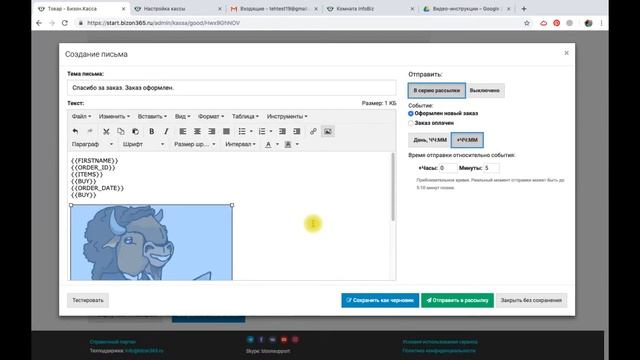 Рассылка писем после оформления, оплаты заказа варианты и особенности настройки в сервисе Бизон 365