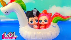 Красивое свидание в бассейне Элвиса и его подружки! Мультик куклы лол сюрприз LOL dolls
