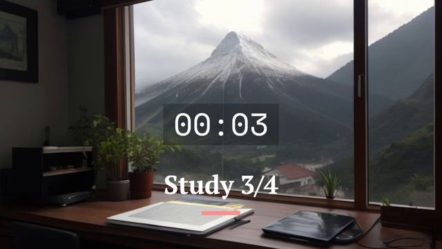 25/5 Pomodoro: 4 Stages of Study/Work With Me