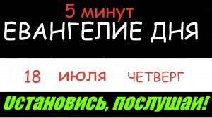 ВАНГЕЛИЕ  ДНЯ  (5 минут) АПОСТОЛ   18 ИЮЛЯ ЧЕТВЕРГ 2024