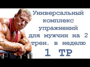 Универсальный комплекс упражнений для мужчин на 2 тренировки в неделю (1 тр)