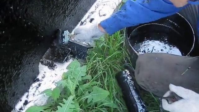 Обработка битумом стен овощехранилища.Как быстро, удалить битум с кожи. смотреть онлайн