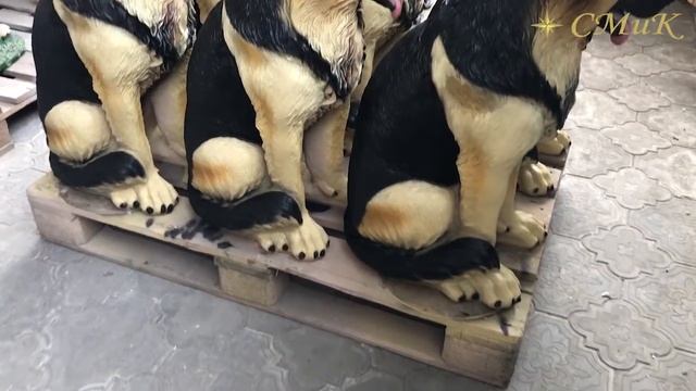 Овчарка. Фигура садовая из бетона ?????? смотреть онлайн