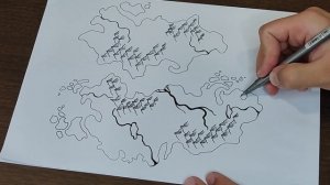 Карта фэнтези мира 3. Путь воды | Рисуем реки, озёра, морские волны