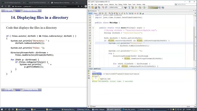 10.7 Displaying files in a directory смотреть онлайн