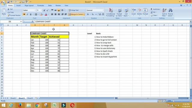 Free Excel Tutorial , How to merge cells, Hyperlink wrap text in excel, Dictionary, Spelling check