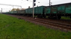 ВЛ80к-706 со сквозным грузовым составом + отправка состава РЖД по станции Дубно Украина 02.05.2021