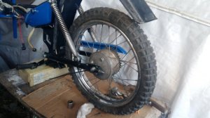 установка заднего колеса мокика Рига 24