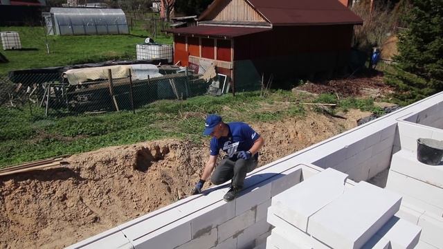 Дом из ГАЗОБЕТОНА 1.4. Как проармировать 1-й и 4-й ряд газоблоков? 