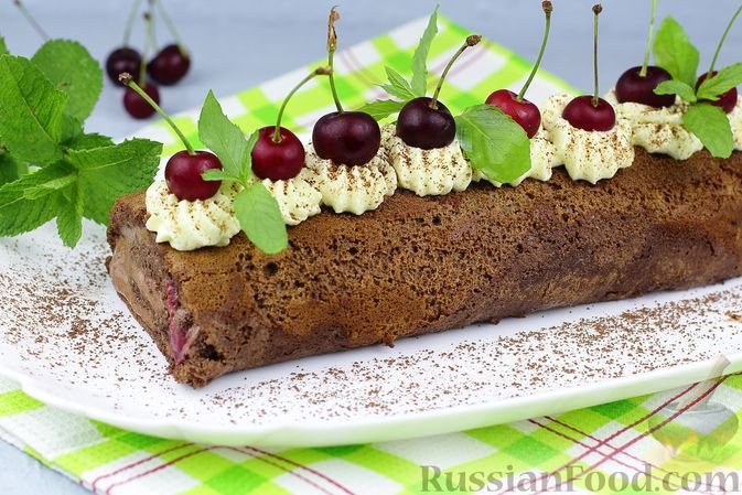 Ну какой же Шварцвальд без шантильи!
ВИШНЕВЫЙ РУЛЕТ С ШОКОЛАДНЫМ КРЕМОМ