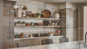 Открытые полки на кухне идеи, плюсы и минусы.