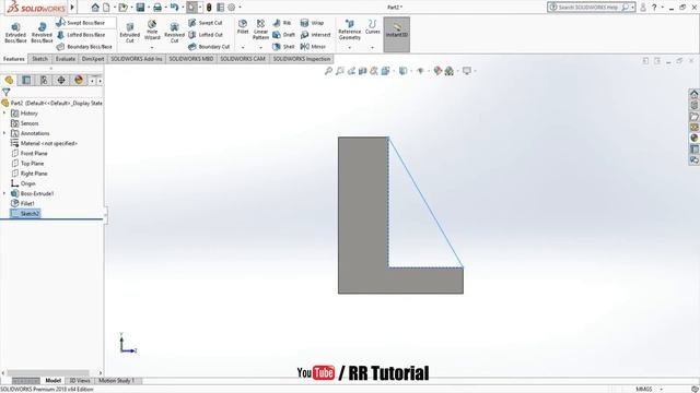 Solid works Beginners Tutorial | Cad Software| Simple drawing in Solid works