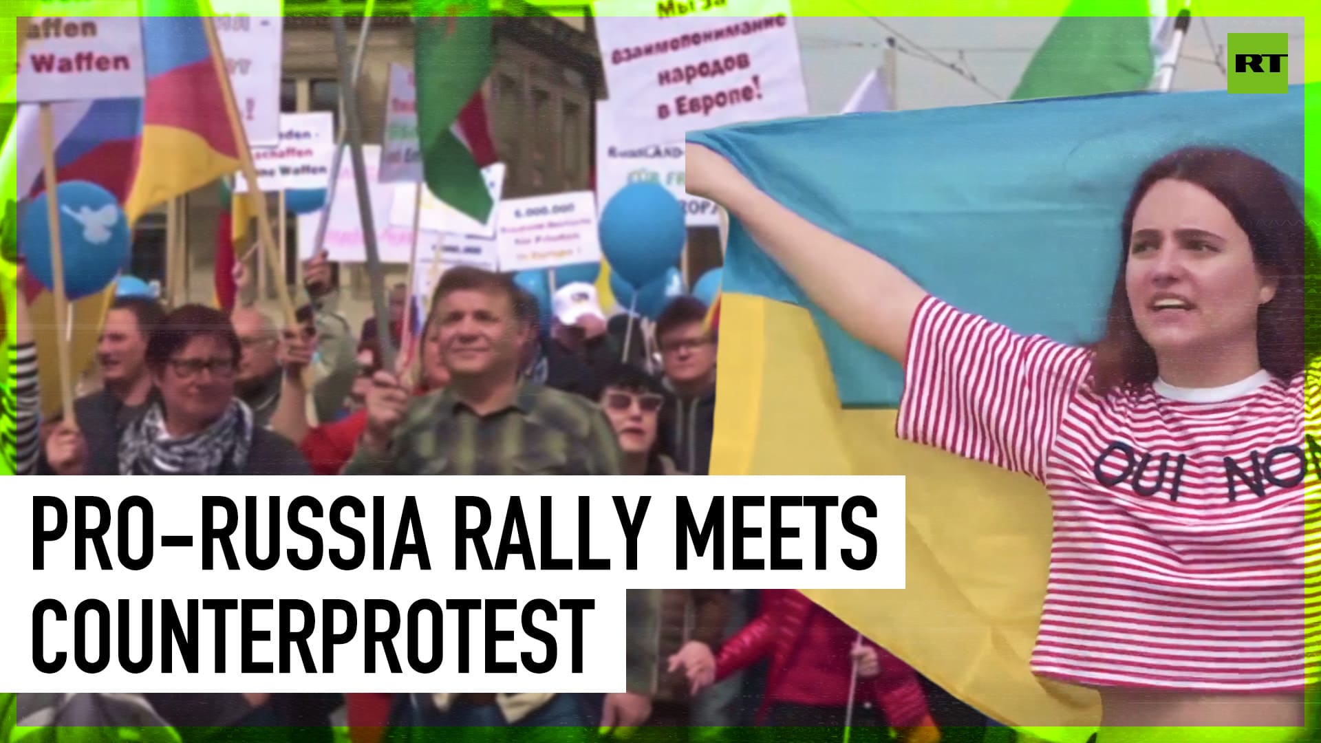 Pro-Russia and pro-Ukraine protests meet in Germany смотреть онлайн