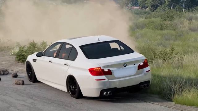 Автомобили против быстрой реки и лежачего полицейского 🔥 BeamNG Drive смотреть онлайн