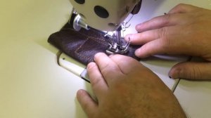 Шьем кожу в 4 сложения на прямостроченой машине BROTHER S-7300