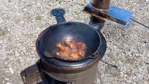 Куриная голень с картошкой в казане по дачному.