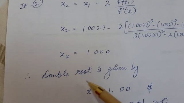Numerical Methods | Newton's Method for Multiple Roots | Example