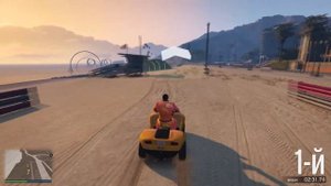 Гонка по пляжу на квадроцикле в gta 5 online