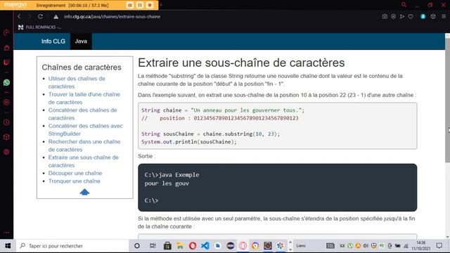 JAVA{12}:Exercice avec la méthode SubString смотреть онлайн