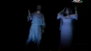 " Leyli və Məcnun " operasından səhnə oxuyurlar :Zeynəb Xanlarova, Arif Babayev və Canəli Əkbərov.